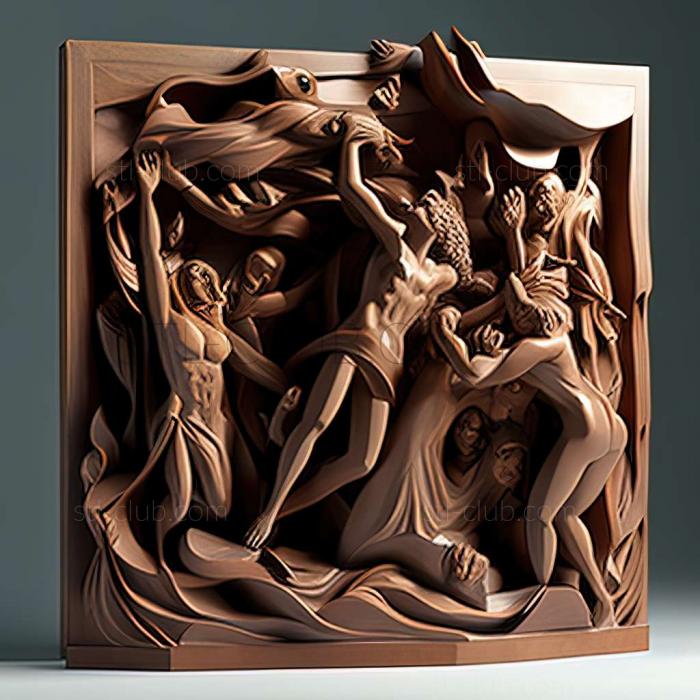 3D мадэль Филип Эвергуд, американский художник (STL)